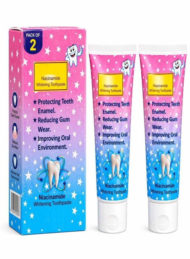 Aasakt Niacinamide Whitening Toothpaste, Protects Enamel, Reduces Gum Wear, Improves Oral Environment, Pack of 2 - Image 1