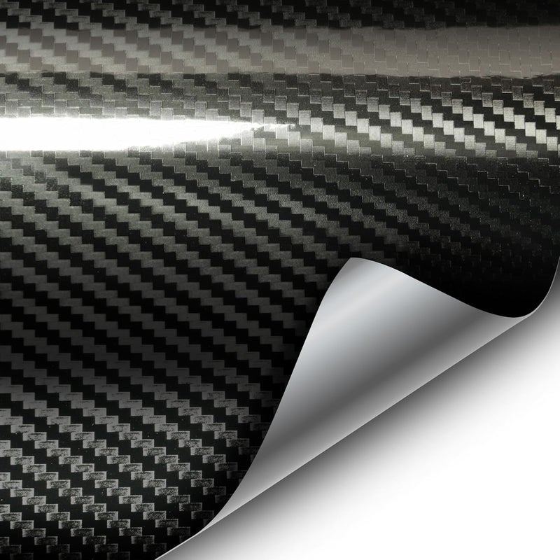 Epoxy High Gloss Black Carbon Fiber Vinyl Wrap Film (4ft x 5ft)