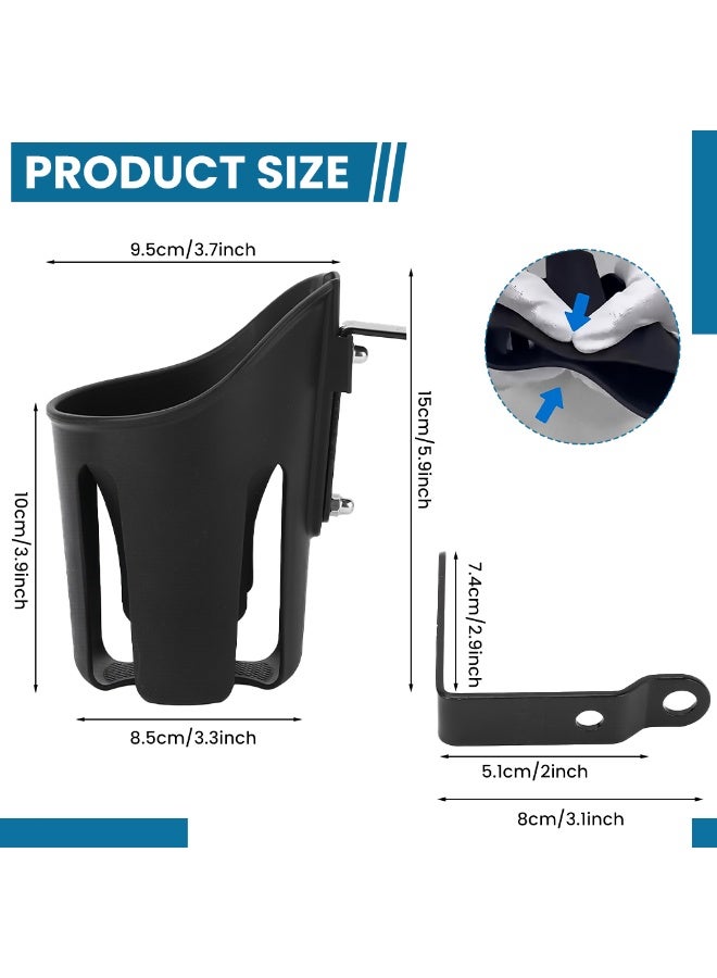 ELEPHANTBOAT® Motorcycle Cup Holder, Rear-View Mirror Drink Holder, Plastic Material, 360 Degree Snap Fixation, Easy Installation Suitable for Motorcycles, E-Bikes - Image 2