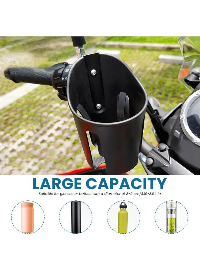 ELEPHANTBOAT® Motorcycle Cup Holder, Rear-View Mirror Drink Holder, Plastic Material, 360 Degree Snap Fixation, Easy Installation Suitable for Motorcycles, E-Bikes - Image 5