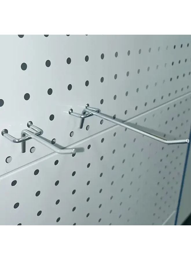 20pcs Silvery Gray Pegboard Hooks For Tool Organization Garage Kitchen Storage - Image 4