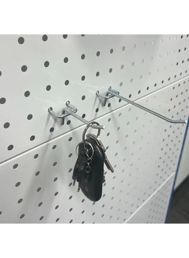 20pcs Silvery Gray Pegboard Hooks For Tool Organization Garage Kitchen Storage - Image 5