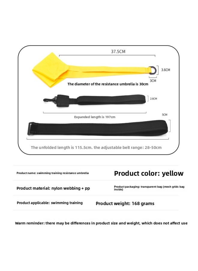Generic Swimming Resistance Umbrella Trainer Children's Adult Swimming Products Resistance Rope Equipment Back Drift Water Pocket Traction Resistance Umbrella 