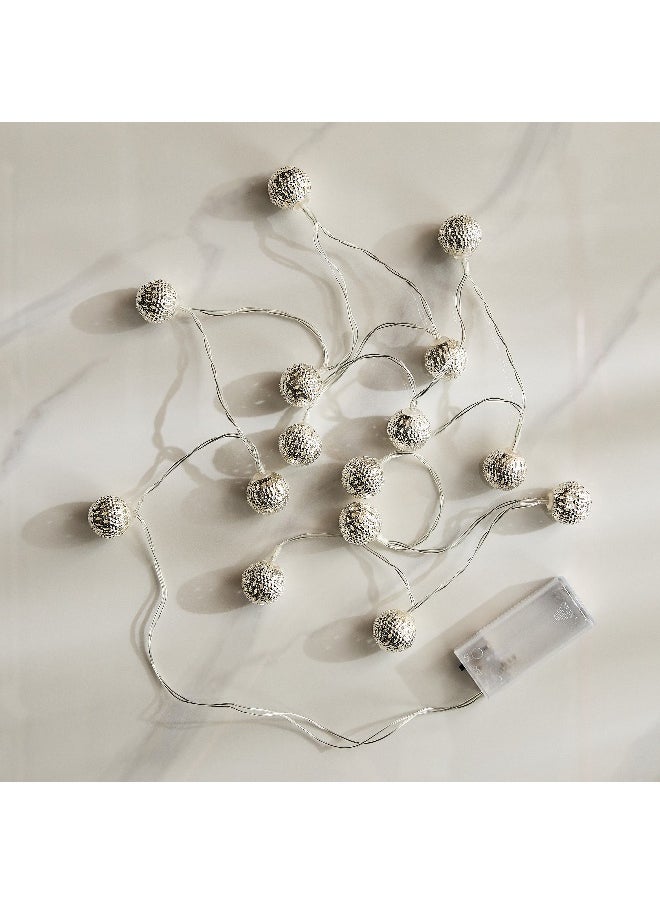 Home Box Dux Metal Ball String Light with 15 Warm LED  - Image 2