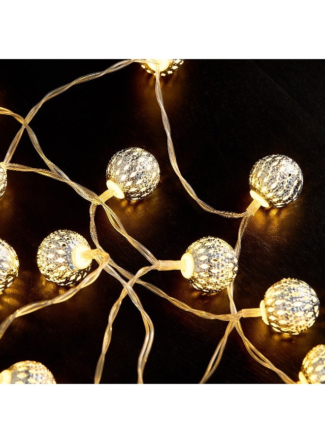 Home Box Dux Metal Ball String Light with 15 Warm LED - Image 4