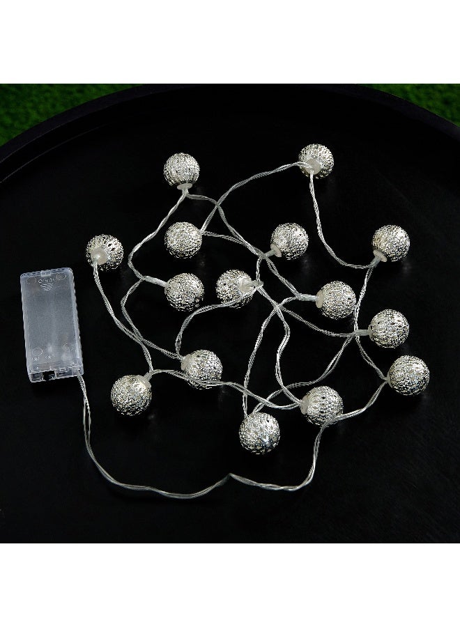 Home Box Dux Metal Ball String Light with 15 Warm LED - Image 3