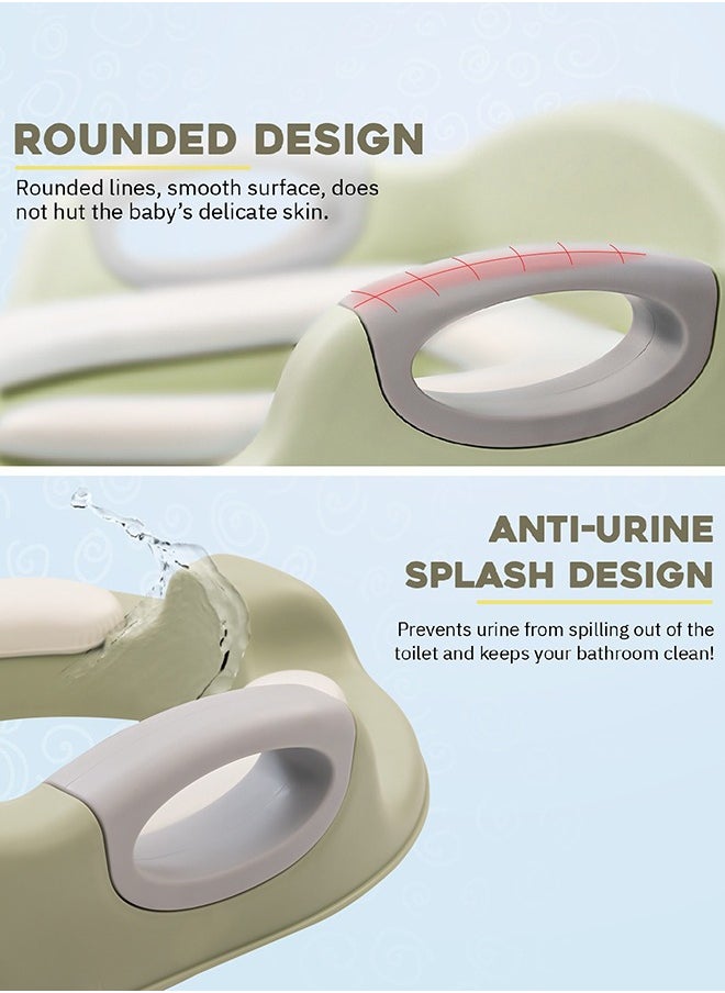 BAYBEE - Milano Western Baby Potty Training Seat With Handle, Cushion Seat 1 To 5 Years Green - Image 1