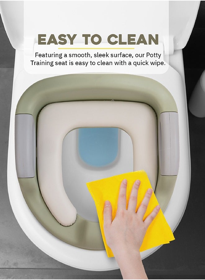 BAYBEE - Milano Western Baby Potty Training Seat With Handle, Cushion Seat 1 To 5 Years Green - Image 1