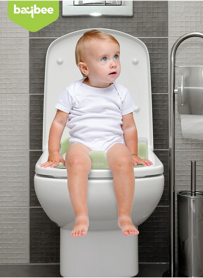 BAYBEE - Milano Western Baby Potty Training Seat With Handle, Cushion Seat 1 To 5 Years Green - Image 1