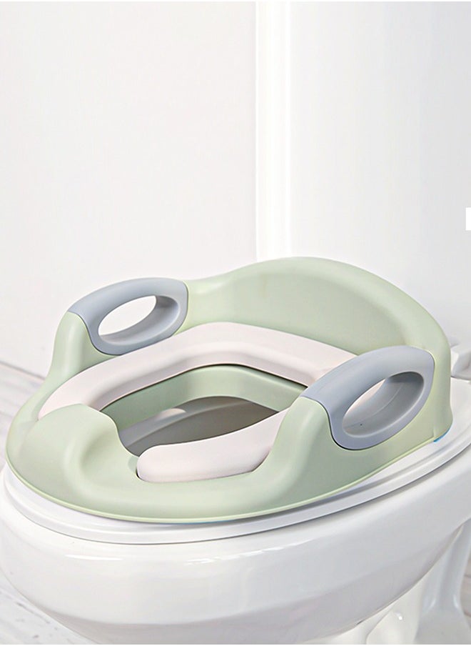 BAYBEE - Milano Western Baby Potty Training Seat With Handle, Cushion Seat 1 To 5 Years Green - Image 1