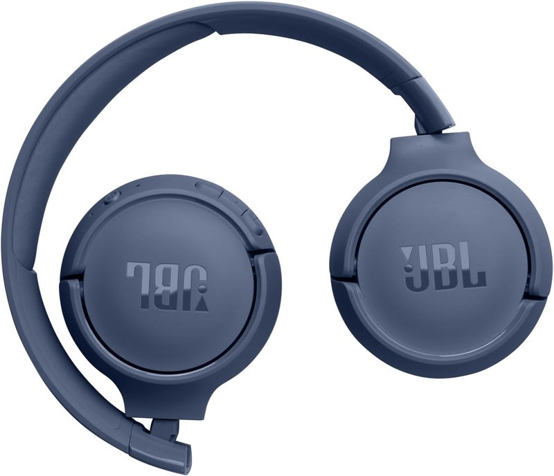 JBL Tune 520BT Wireless On-Ear Headphones, Pure Bass Sound, 57H Battery with Speed Charge, Hands-Free Call + Voice Aware, Multi-Point Connection, Lightweight and Foldable - Blue, JBLT520BTBLUEU - Image 5