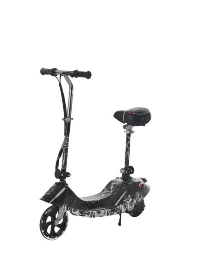 Electric Scooter with Seat - Black  - Image 1
