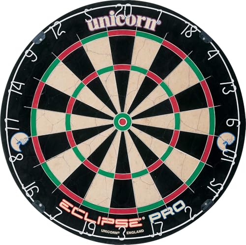 Unicorn Eclipse Pro & Ultra Championship Edition Bristle Steel Tip Dartboards - Ultra-Slim Wire, Staple-Free Bullseye-Increased Target Area, Premium Self-Healing Sisal, High-Vis Rotatable Number Ring - Image 2