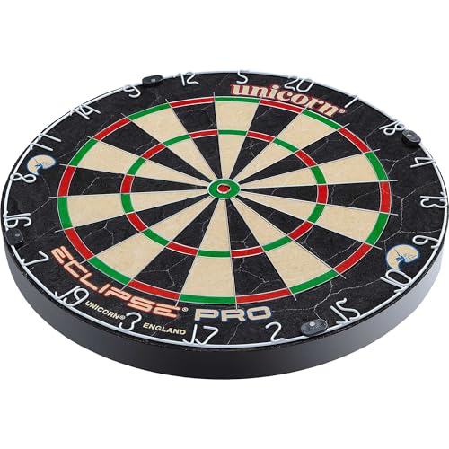 Unicorn Eclipse Pro & Ultra Championship Edition Bristle Steel Tip Dartboards - Ultra-Slim Wire, Staple-Free Bullseye-Increased Target Area, Premium Self-Healing Sisal, High-Vis Rotatable Number Ring - Image 3
