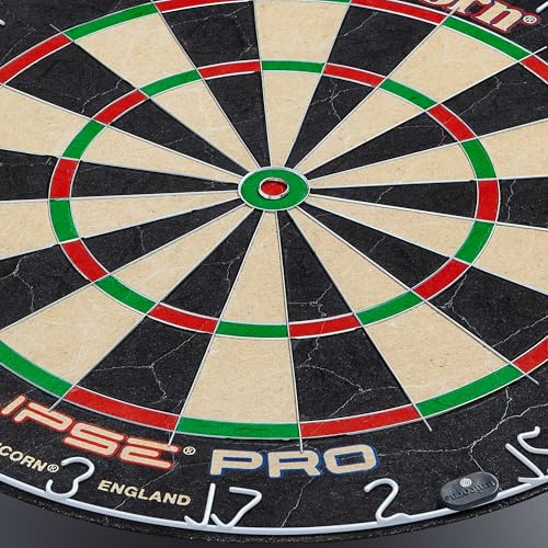 Unicorn Eclipse Pro & Ultra Championship Edition Bristle Steel Tip Dartboards - Ultra-Slim Wire, Staple-Free Bullseye-Increased Target Area, Premium Self-Healing Sisal, High-Vis Rotatable Number Ring - Image 5