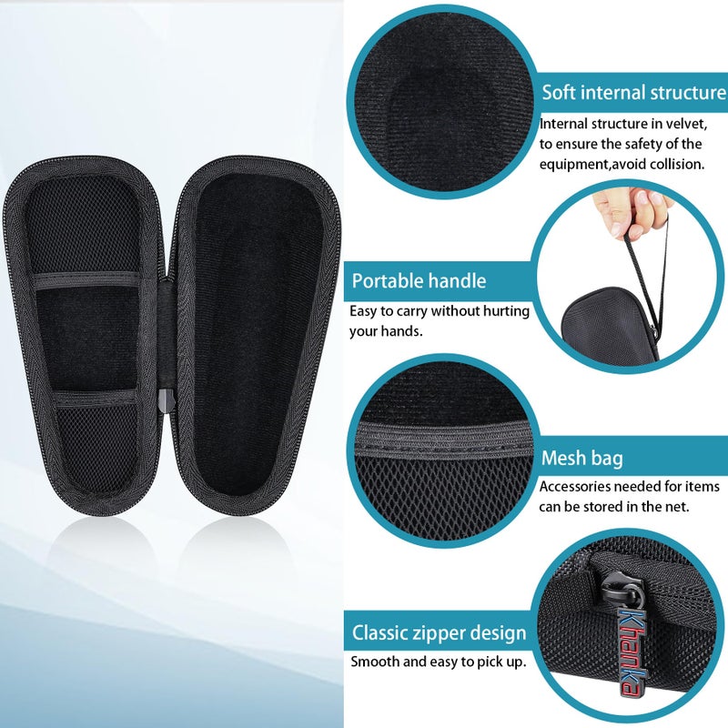 Khanka Hard Travel Case Replacement for 3/5/7/9 5018s 3010 340S-4 3050 390CC-4 380S-4 3040 Electric Foil Shaver Men's Razor, Case Only (Black) - Image 3