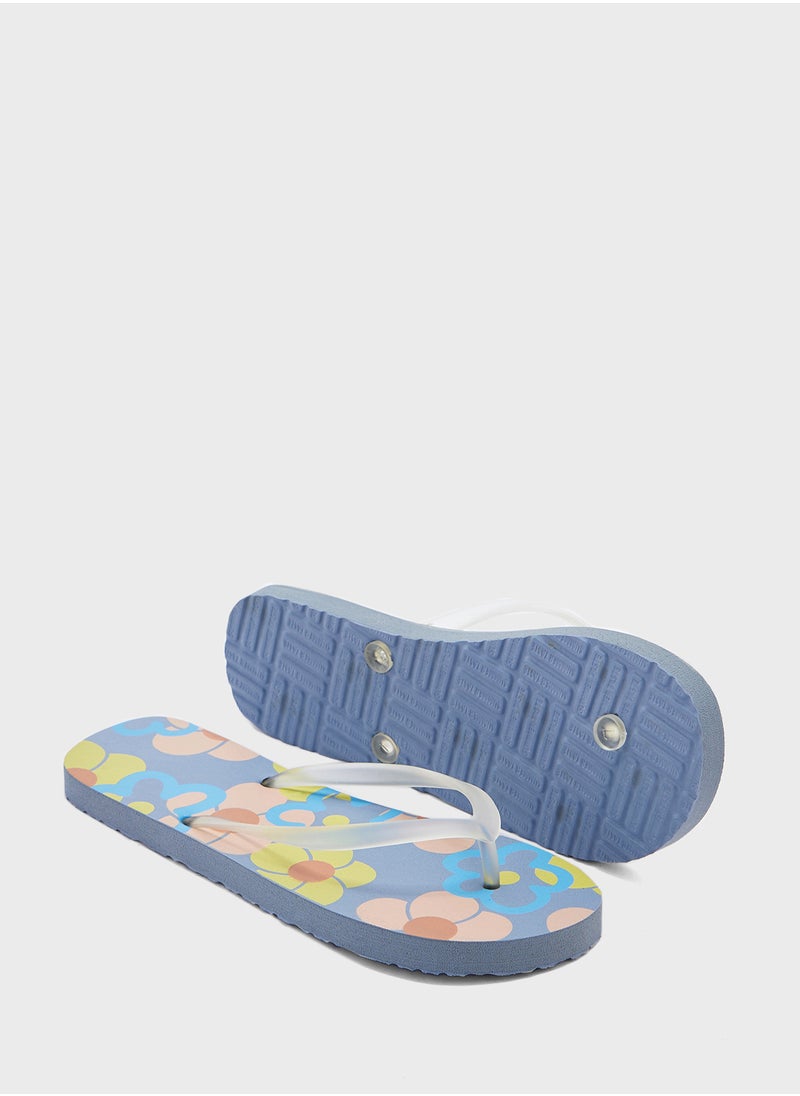 Ginger - Floral Print Flipflop - Image 1