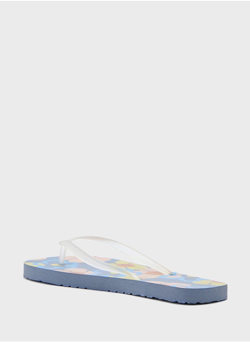 Ginger - Floral Print Flipflop - Image 1