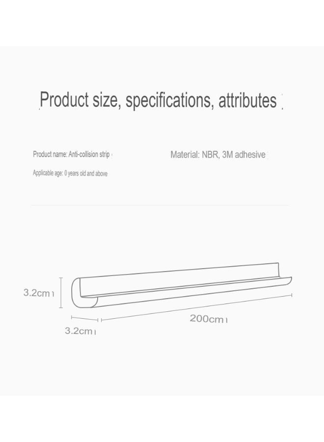 Baby Care Table Edge Corner Protector Guard – 3.2cm Thickened Soft Safety Bumpers for Child Proofing Furniture and Walls – Easy to Clean, No Marks Pink 200 x 3.2x3.2 cm - Image 4