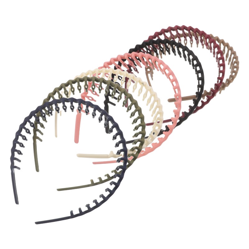 7pcs Non Headband: Headband With Teeth Face Washing Wavy Hair Hoop Teens Skincare Hair Accessories For Women Men Daily Use - Image 1