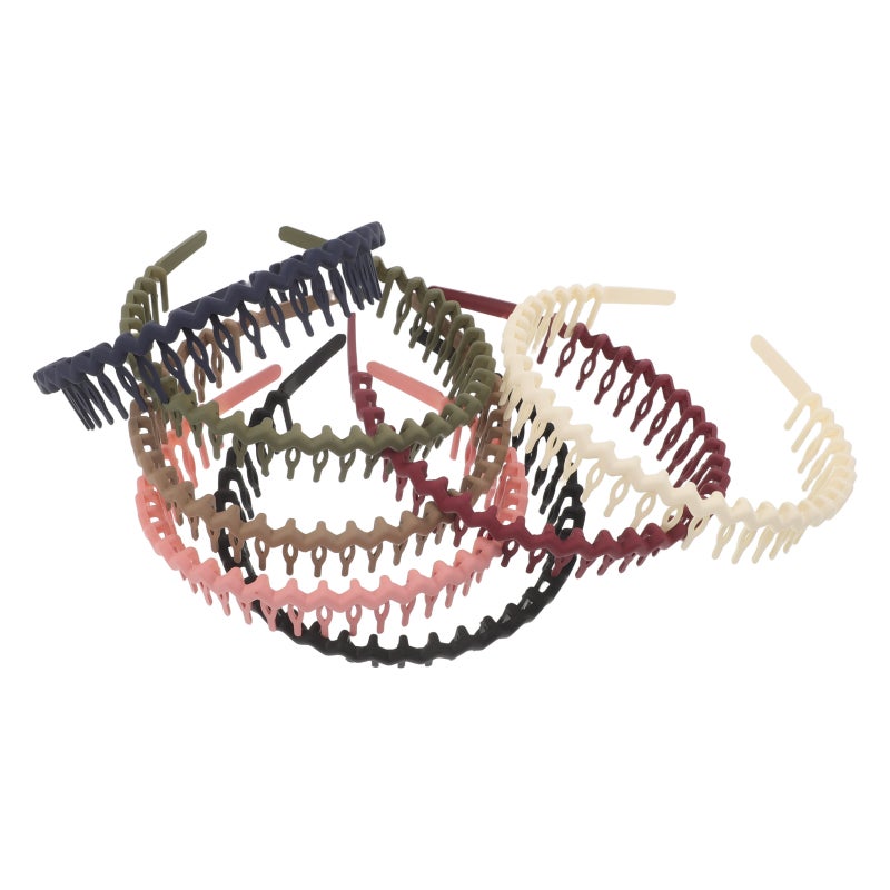7pcs Non Headband: Headband With Teeth Face Washing Wavy Hair Hoop Teens Skincare Hair Accessories For Women Men Daily Use - Image 5
