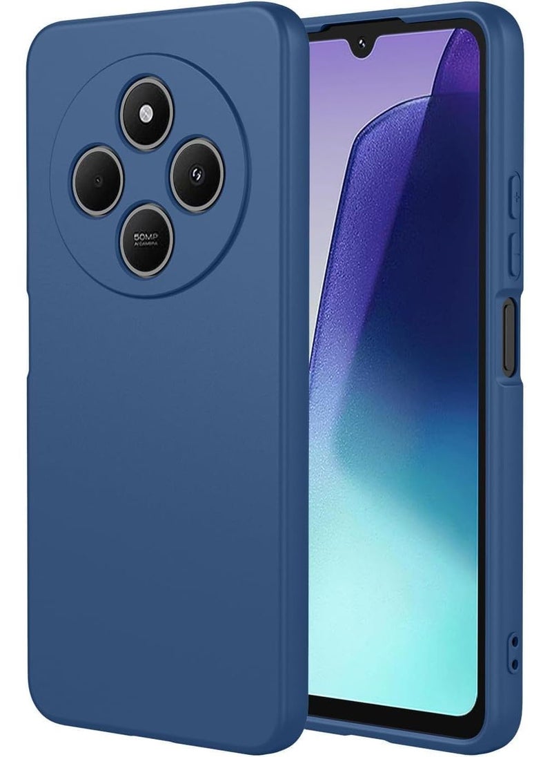 جراب سيليكون لهاتف شاومي Redmi 14C/بوكو C75/ريد مي A4 - رفيع، مقاوم للصدمات، من مادة TPU - أسود/أزرق - Image 1