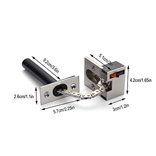 TOGU Thicken Security Concealed Door Chain Guard Heavy Duty Latch Lock for Home,Apartment,Hotel,Prevent Unauthorized Entry,Satin Nickel - Image 5