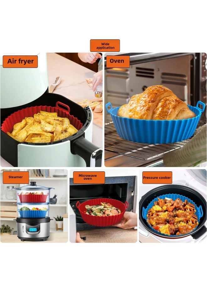Hot Sale Air Fryer Inner Liner Food Grade Silicone Folding Baking Mat Home Air Fryer Accessories-Specifications:Square 7inch Small Size 19*19*5cm 127g-Color:Mint Green