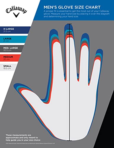 Callaway Golf Tour Authentic Glove (Standard, Medium, White, Worn on Left Hand) - Image 5