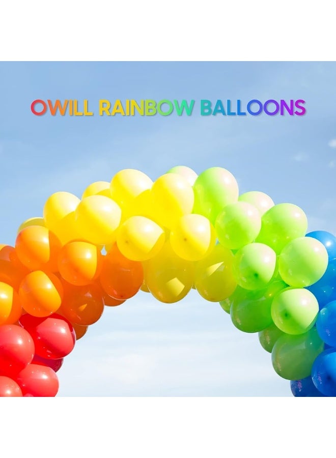 OWill 120pcs Balloons Assorted Color 12 Inches Rainbow Latex Balloons,Color Party Balloons for Birthday Baby Shower Wedding Party Supplies Arch Garland Decoration - Image 3