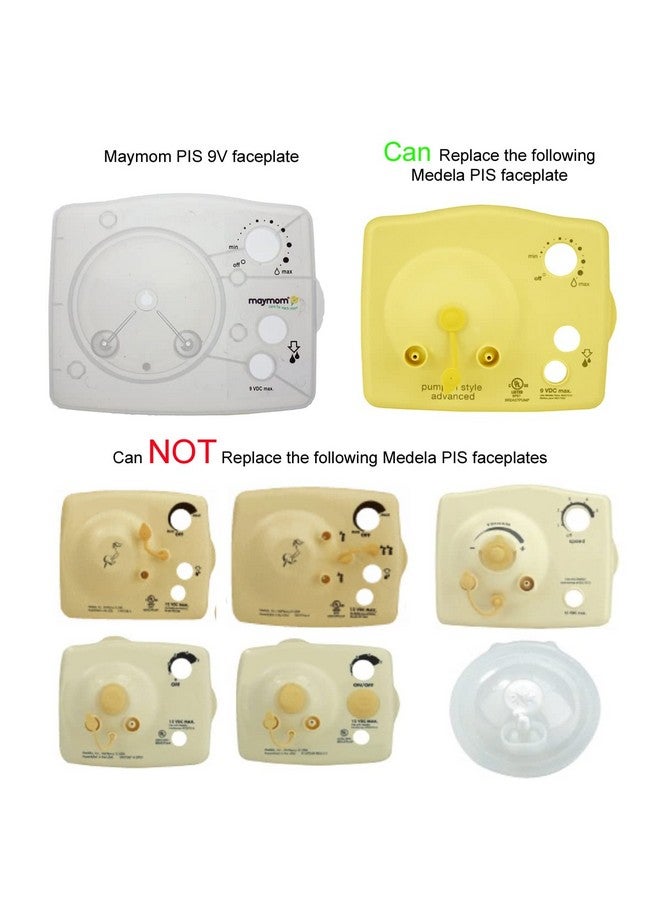 Maymom Maymom Brand Diaphragm Cap Faceplate Compatible with Medela Pump in Style Advanced Breastpump (9V Clear) - Image 2