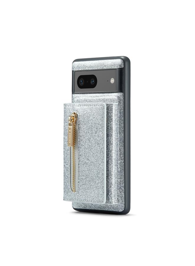 Dg Ming Case For Google Pixel 7 M3 Series Glitter Powder Card Bag Leather Case - Image 2