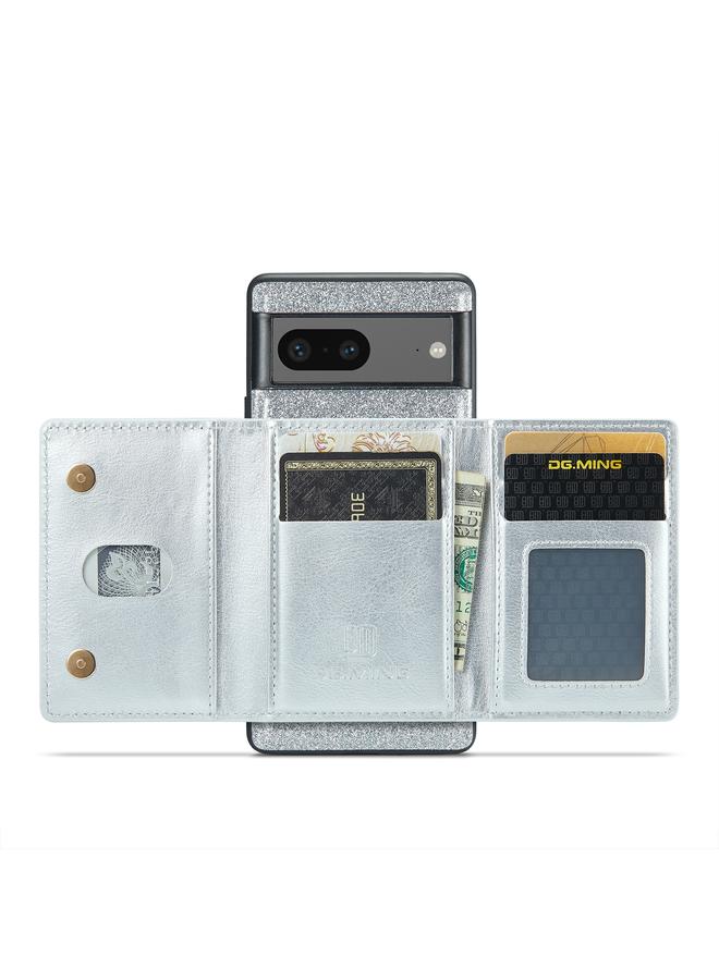 Dg Ming Case For Google Pixel 7 M3 Series Glitter Powder Card Bag Leather Case - Image 4