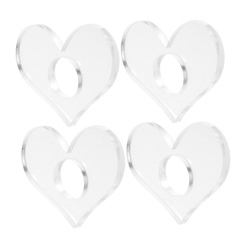 Acrylic Heart Shaped Page Holders 4 Pack Small Book Spreaders Reading Accessories - Image 2