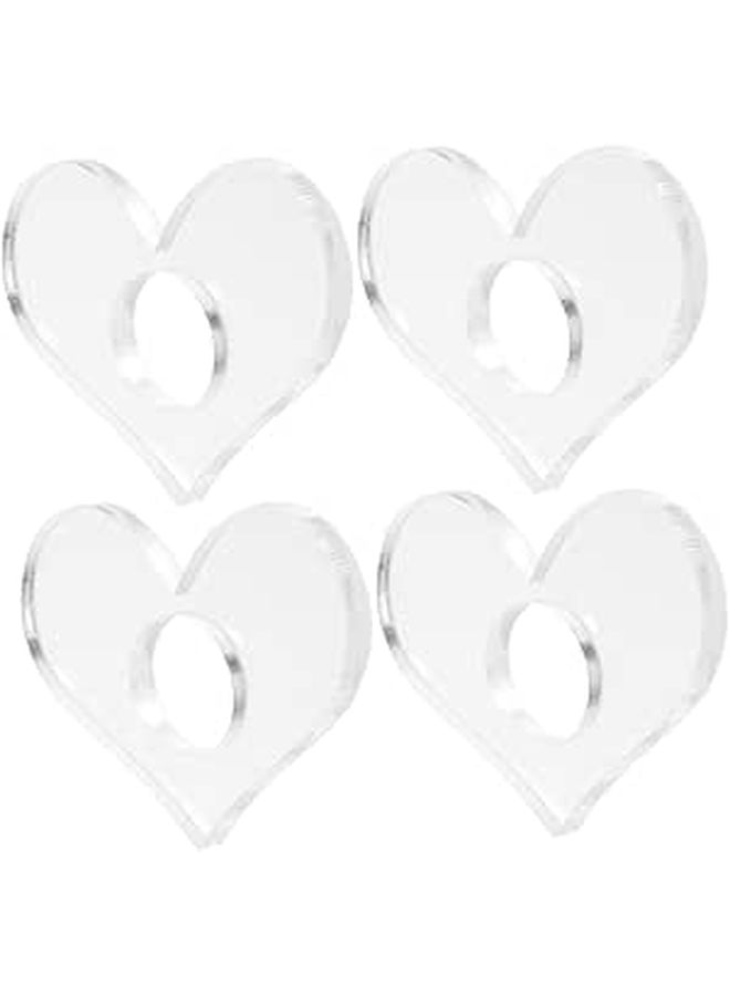 Acrylic Heart Shaped Page Holders 4 Pack Small Book Spreaders Reading Accessories - Image 1