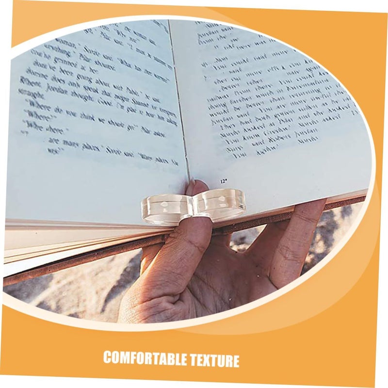 Acrylic Heart Shaped Page Holders 4 Pack Small Book Spreaders Reading Accessories - Image 5