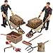 Toddmomy 12pcs Farmer Figurines for KidsMiniature Mower Toy Farm Barn Animals Playset for Kids Toddlers Educational Learning Toys Birthday Christmas Festival Gift - Image 2