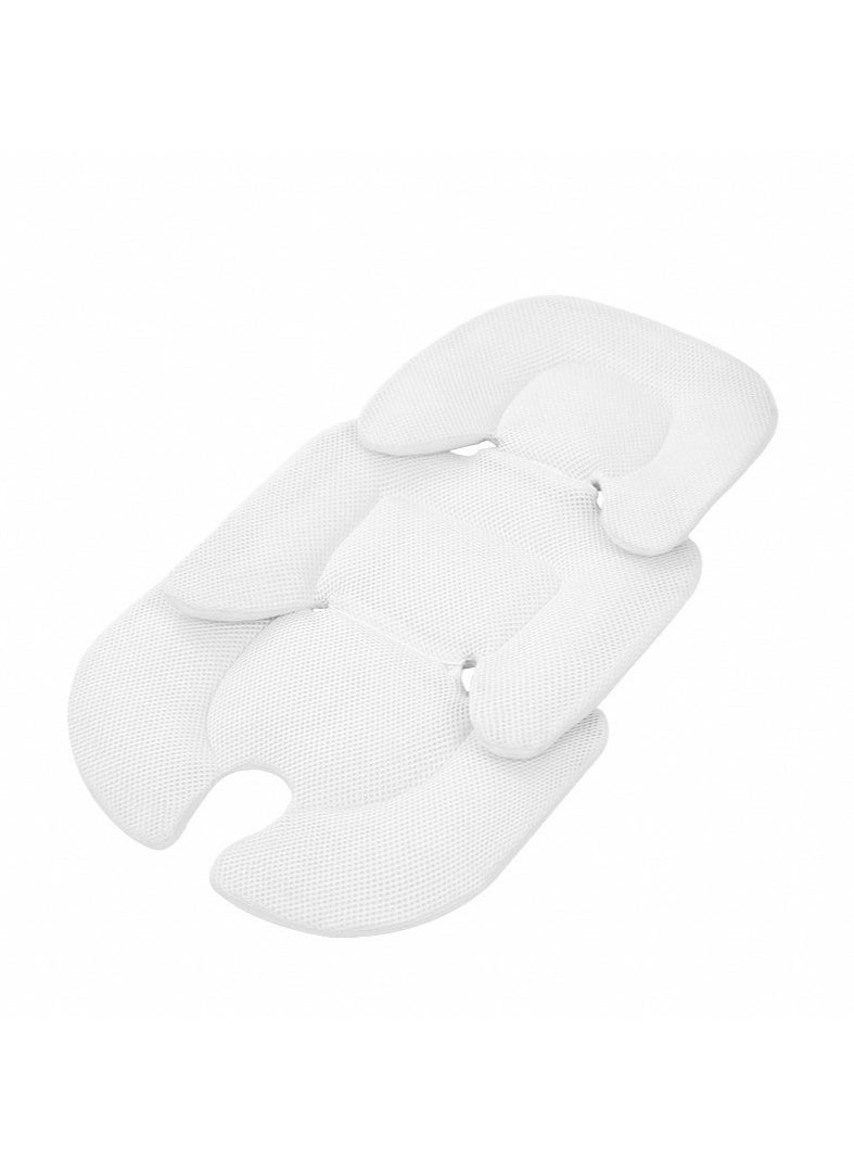 Generic Baby Seat Pad Liner for Stroller, Head and Body Support Pillow, Infant Car Seat Insert, for Newborn to Toddler Stroller Cushion,Grey and White Colour Blocking  - Image 5