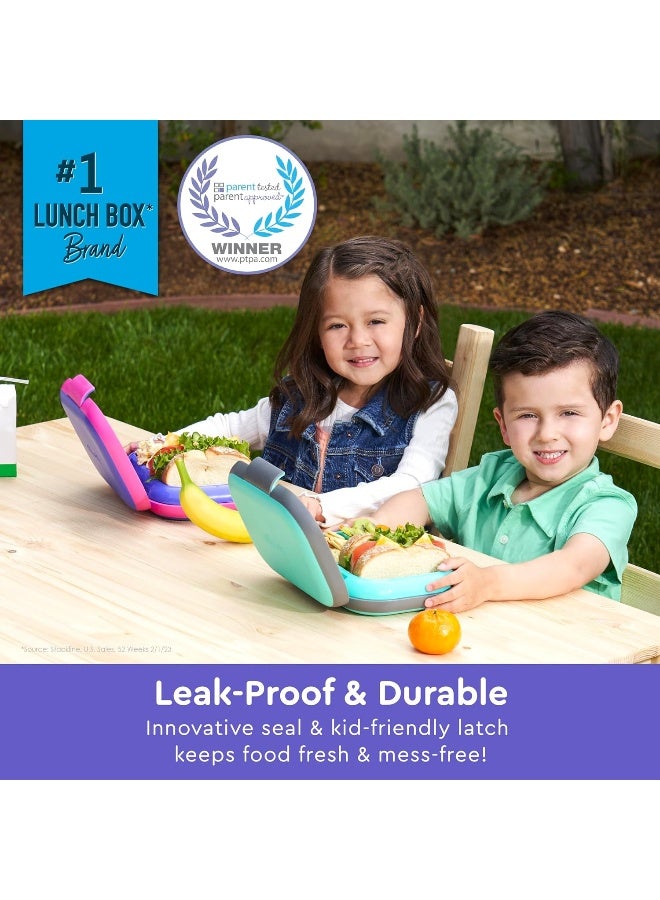 Bentgo Kids Chill Leak-Proof Lunch Box - Included Reusable Ice Pack Keeps Food Cold 4-Compartment Bento Lunch Container Microwave Dishwasher Safe 2-Year Warranty Electric Violet  - Image 3