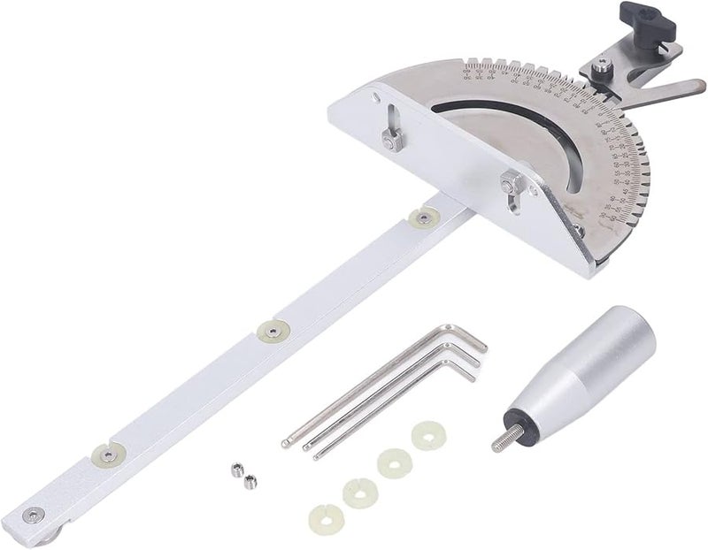 مقياس زاوية قابل للتعديل من سبائك الألومنيوم لمنشار الطاولة مع مقياس واضح لمنشار الشريط الخشبي - Image 1
