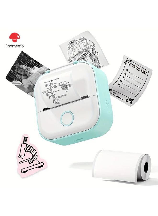 Phomemo T02 White Portable Thermal Printer Wireless 1000mAh Battery 2 Inch Label Paper - Image 2