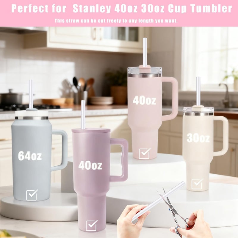 PAKCHOICE 50Pcs Clear Disposable Straws for 40 OZ Tumbler, 12 inch Extra Long Straws Disposable for Stanley 30 Oz 40 Oz Tumbler, Straw Individually Wrapped for Tumblers, Iced Coffee, Milk, Juice, Party Use - Image 4