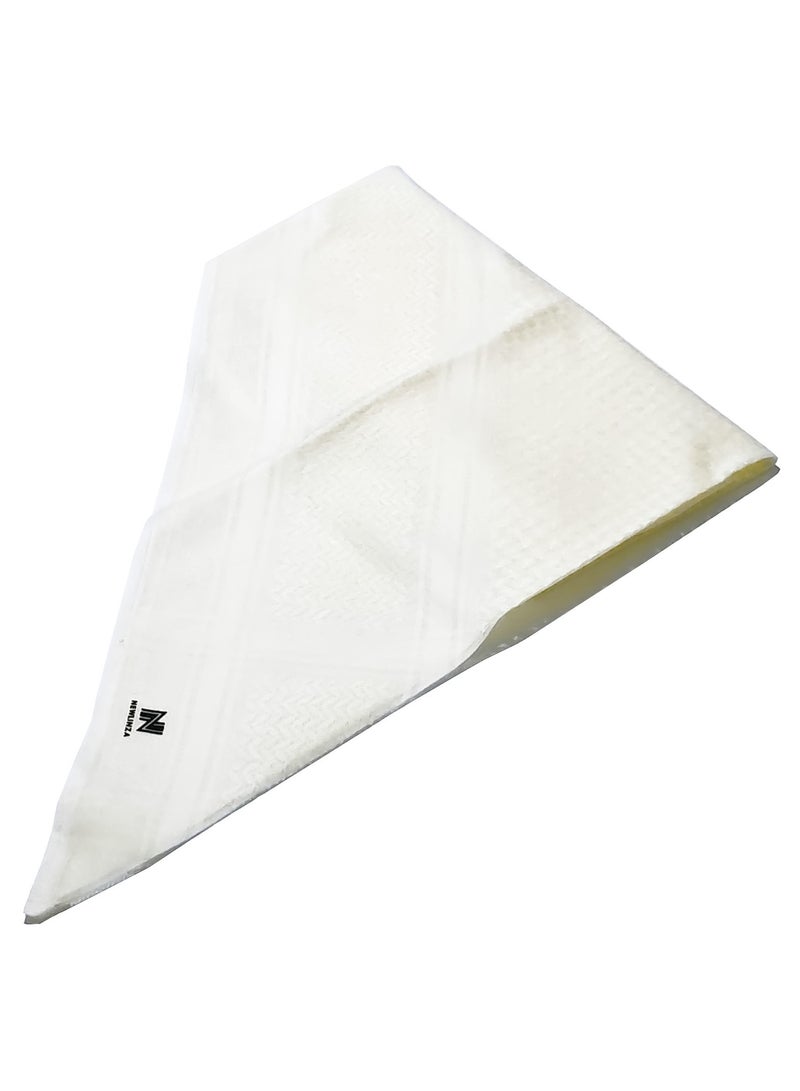 جالادون شماغ رجالي كلاسيكي كاجوال باللون البيج، مصنوع من مزيج قطني فاخر H67 - Image 3