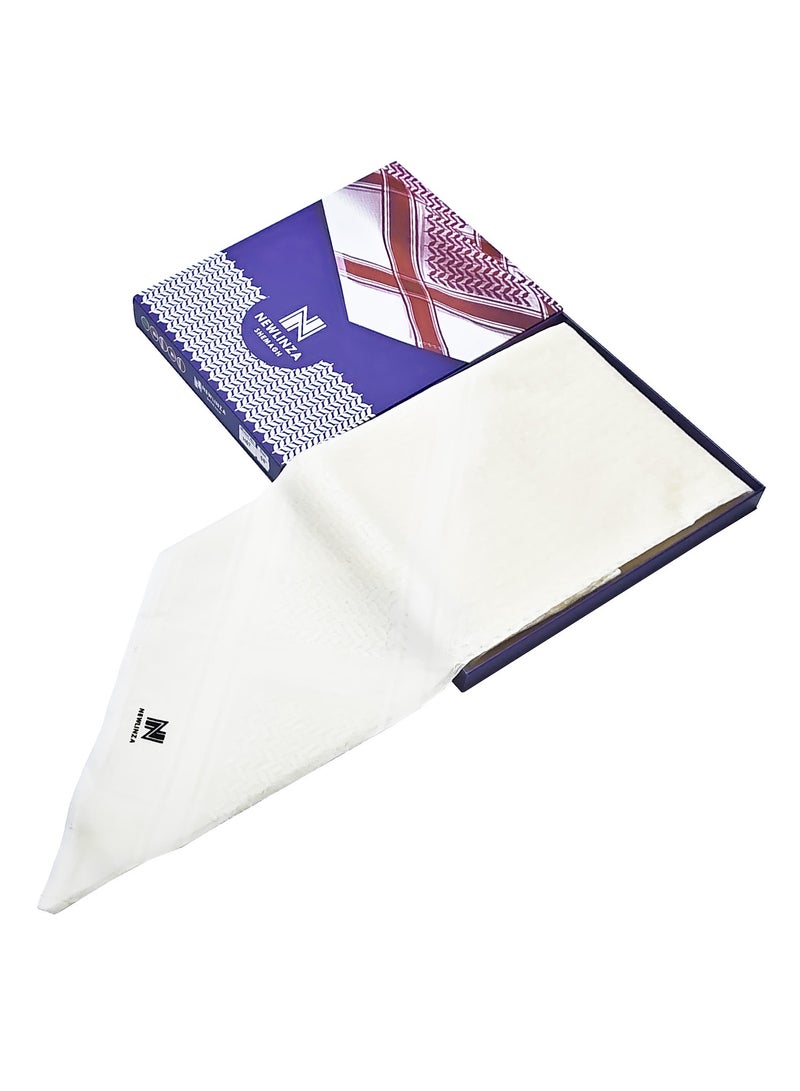 جالادون شماغ رجالي كلاسيكي كاجوال باللون البيج، مصنوع من مزيج قطني فاخر H67 - Image 2