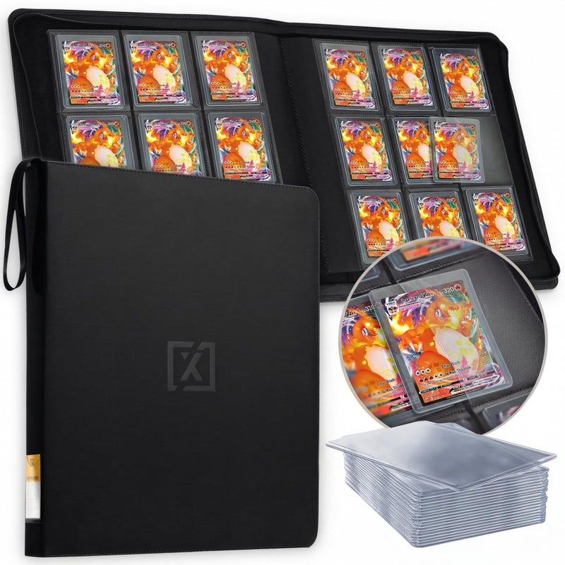 HOMEXPRO X PRO Top Load Card Binder Compatible with Toploading Card Cases Fits 252 20 Premium Loaders Included 9Pocket Ringless DoubleSided Pages Premium Storage for TCG Sports Cards - Image 2
