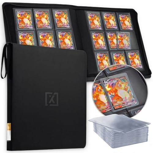 HOMEXPRO X PRO Top Load Card Binder Compatible with Toploading Card Cases Fits 252 20 Premium Loaders Included 9Pocket Ringless DoubleSided Pages Premium Storage for TCG Sports Cards - Image 1