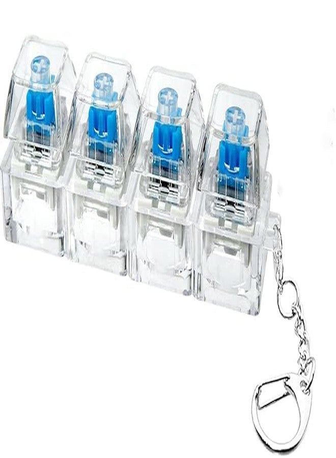 Muej Keyboard Fidget Keychain with LED Light | Clicky Mechanical Switch Keychain Toy for Stress Relief | Portable Pocket Finger Clicker Toy for Office, Students, Gamers & Anxiety Relief - Image 1