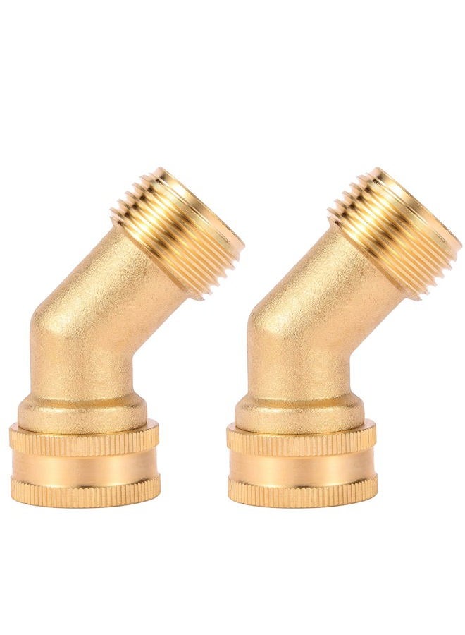 Sanpaint 45 Degree Garden Hose Elbow, Eliminates Stress and Strain On RV Water Intake Hose Fittings, 3/4" GHT and Solid Brass, 2 Pack - Image 4