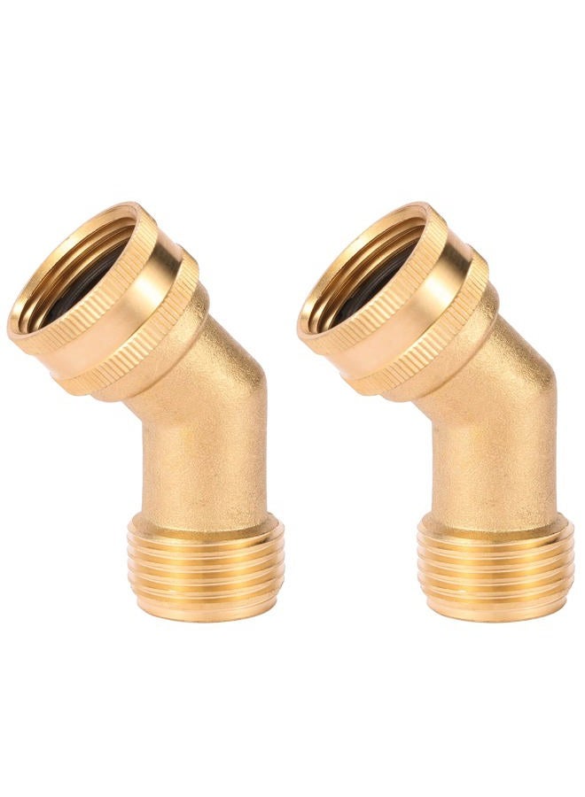 Sanpaint 45 Degree Garden Hose Elbow, Eliminates Stress and Strain On RV Water Intake Hose Fittings, 3/4" GHT and Solid Brass, 2 Pack - Image 3