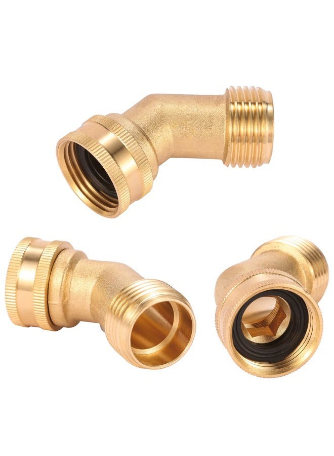 Sanpaint 45 Degree Garden Hose Elbow, Eliminates Stress and Strain On RV Water Intake Hose Fittings, 3/4" GHT and Solid Brass, 2 Pack - Image 5